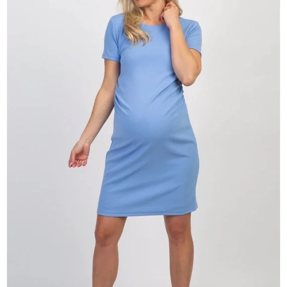 slim fit dress slacks Casual Maternity Fitted Ruched Side Tank Dress main image 0